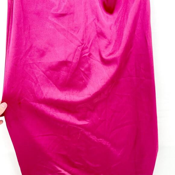 Vintage Jessica McClintock Evening Dress Women Size 8 Ruffled Barbie Pink Sleeve - Picture 3 of 8